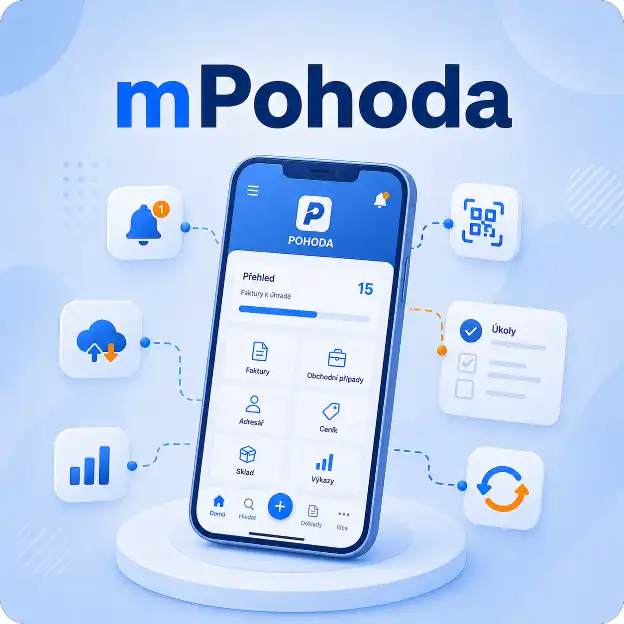 Fakturujte a prodávejte odkudkoli. Na stánku, v terénu i v kanceláři — přes mobil, tablet nebo webový prohlížeč. S aplikací mPOHODA máte vše potřebné vždy po ruce.