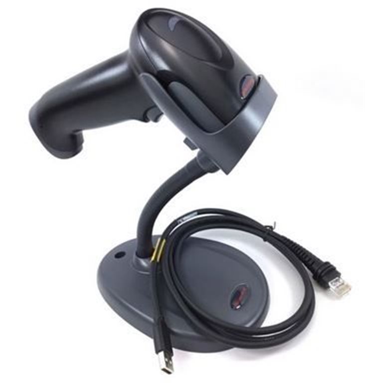 Čtečka čárových kódů Honeywell Voyager XP 1470 - 2D, černá, USB kit, 1,5m kabel, stojan - PROMO