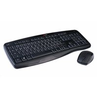 Bezdrátový combo set klávesnice s myší C-TECH WLKMC-02, ERGO, černý, USB, CZ/SK